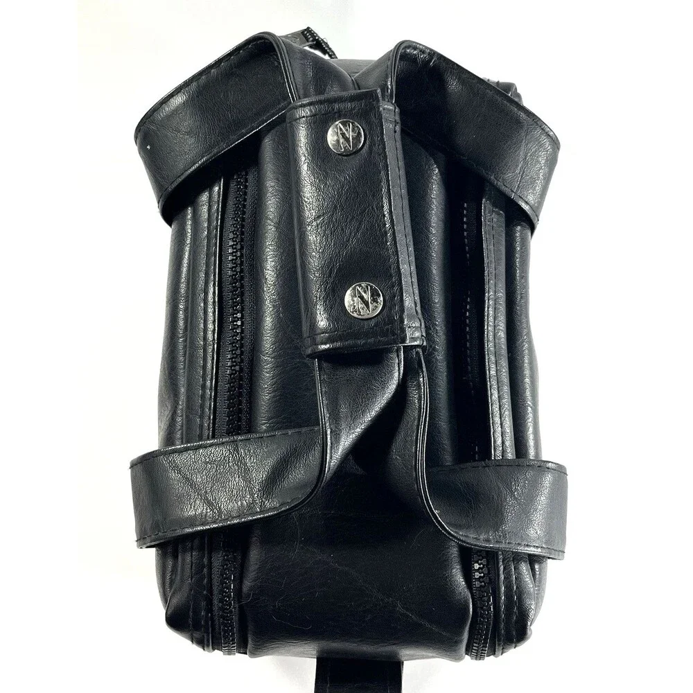 Vintage Z STREET Leather Camera Camcorder Zipper Bag with Handle